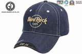 Hard Rock Top Quality Denim Baseball Cap with Custom Embroidery