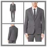 Made to Measure Hand Made Merino Wool Fabric Fashion Grey Suit for Men (SUIT63051)