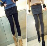 Women Sexy Soft Stretch Cotton Skirt Leggings (89526-1)