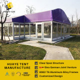 Huaye Glass Wall Tent with Purple Roof for Sale (hy331b)