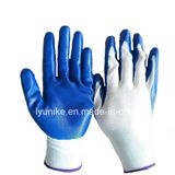 Nylon Gloves with Sandy Nitrile Coated Work Gloves