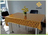 PVC Gold Embossed Tablecloth with Fabric Backing