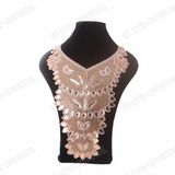 Wholesale Neckline Rhinestone Applique Collar Crystal Beaded Rhinestones Neckline Design