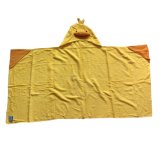 100% Cotton Baby Toddler Hooded Bath Towel with Yellow Duck