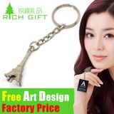 Custom High Quality Metal/Zinc Alloy Eiffel Tower Keyring