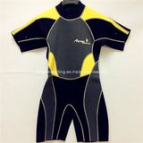 Short Neoprene Surfing Wetsuit with Nylon Fabric (HX15S14)