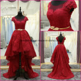 New Prom Gown Red Hi-Lo Lace Evening Dress Ez2017112