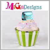 Ceramic Cupcake Bank Polka DOT Frosting Money Box