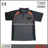 Mens Polyester Elastane Orange Work Polo Shirt