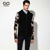 Factory Camo Hooded Pattern Man Cardigan