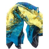 100% Chiffon Printed Silk Crinkle Shawl (AFS10000408)