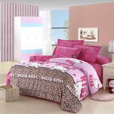 Printed Cartoon Hello Kitty Cotton Bedsheet Duvet Cover