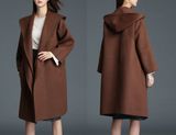 The Atmosphere Ladies Lapel Jacket with Long Winter Loose Jacket