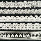 Geometry Lace Trim One Inch to Two Inch Wide, Raschel Lace Trimming L102