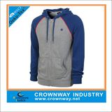 Autumn Long Sleeve Custom Made Full Face Zip Hoodie for Men