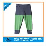 Girls Fashion Color Blocking Gym Training Legging Pants for Running