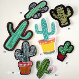 Cacti Motif Clothes Patch, Cactus Pattern Garment Accessories, Factory Clothing Patch