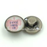 Custom Logo Pearled Metal Brass Shank Button for Jacket