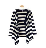 on Sale Korean Style Autumn Women Stripe Cardigan Outwear