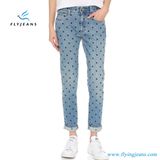 New Design Starry Ladies Boyfriend Light Blue Denim Jeans by Fly Jeans