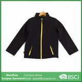 Boys' Soft Shell Jacket in Black Easy to Clean