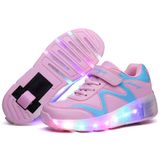 Cartoon Wing Roller Shoes with 7 Colors Charging LED Light, Sport Casual LED Shoes for Children