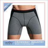 Men Long Style Cotton Boxer Underwear with Elastic Waistband