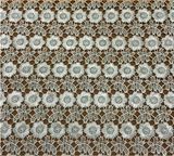Milk White Gold Color Chemical Lace for Dress