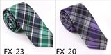 New Design Fashionable Silk/Polyester Check Necktie (Fx-123)