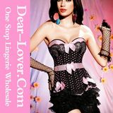 Sweet Sexy Lace Pink Polka DOT Women Corset