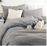 Pure Cotton Grey Colour Simple Style Bedding Set (T49)