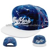 Flat Bill Splash Print Cotton Denim Baseball Cap (TMFL0715)