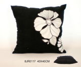 Azo-Free Flower Suede Cushion in Polyester
