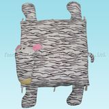 Plush Zebra Cushion with Folded Body
