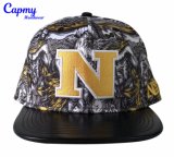 Custom Polyester Material Printing Snappback Cap with Embroidery