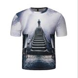 Customize Personal Design 3D Digital Printing Men Tees