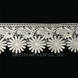 Fashion White Embroidery Lace Clothing Textile Accessories Water Soluble Fabric