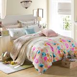 Hot Selling Floral Print Cotton Duvet Cover Set