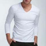 Cheap Customize Rayon/Spandex Men Plain T Shirt