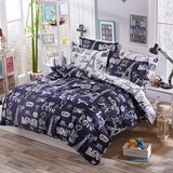 Printed Pattern Microfiber Collection Bedroom Set