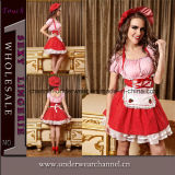 Hot Sale Sexy Women French Maid Adult Party Costume (TEU868)