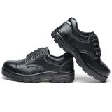 Black Steel Cap Anti Smash Safety Shoes for Working