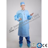 Disposable Meidcal Dressing Surgical Gown with Knitted Cuff