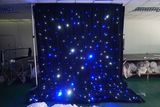 4X6m Black Curtain Blue Light LED Star Curtain for Party/Wedding Event