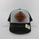 Custom Jersey Mesh Trucker Cap/Hat with Leather Patches