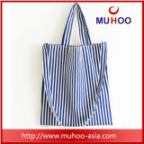 Blue Stripe Tote Handbag Sports Gym Canvas/Cotton Bag for Beach