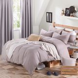 Solid Color 100% Cotton Duvet Cover Luxury Bedding Set 4PCS