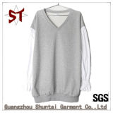 Wholesale Loose Cuff V-Neck Casual Pullover Hoodies