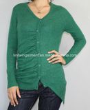 Women Fashion Winter Wool Cashmere Cardigan with Warming (12AW-142)