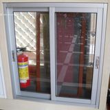 Widely Used Natural Color Aluminum Sliding Window with Spring Lock